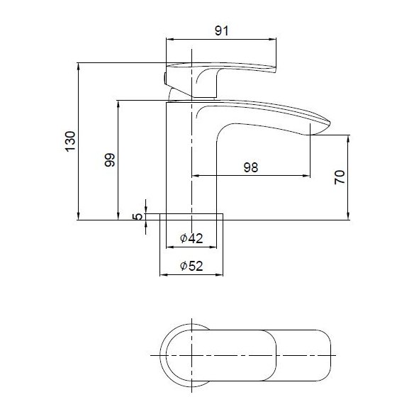Alder Mono Basin Mixer C/W Waste