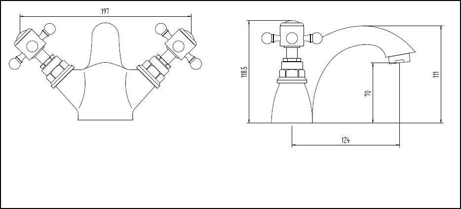 Balmoral Mono Basin Mixer inc.. Push Waste