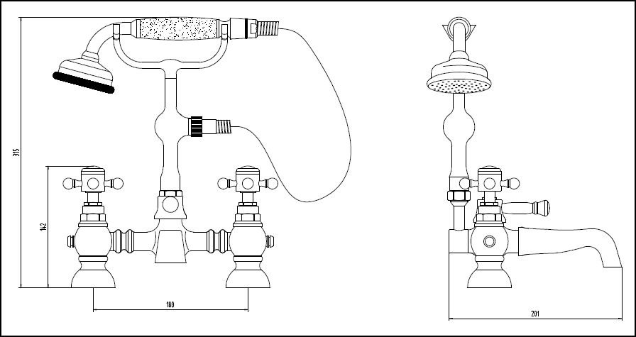 Balmoral Bath Shower Mixer inc.. Kit CP