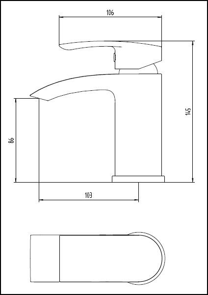 Coll Mono Basin Mixer & Push Waste CP