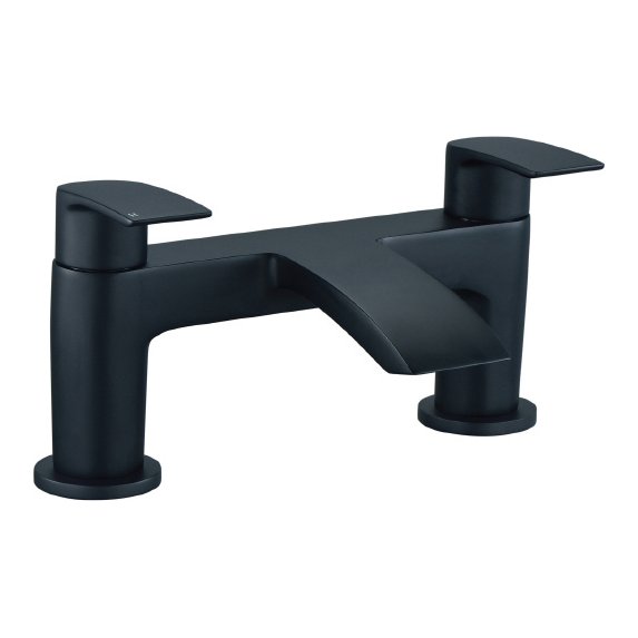 Coll Black Deck Bath Filler CP