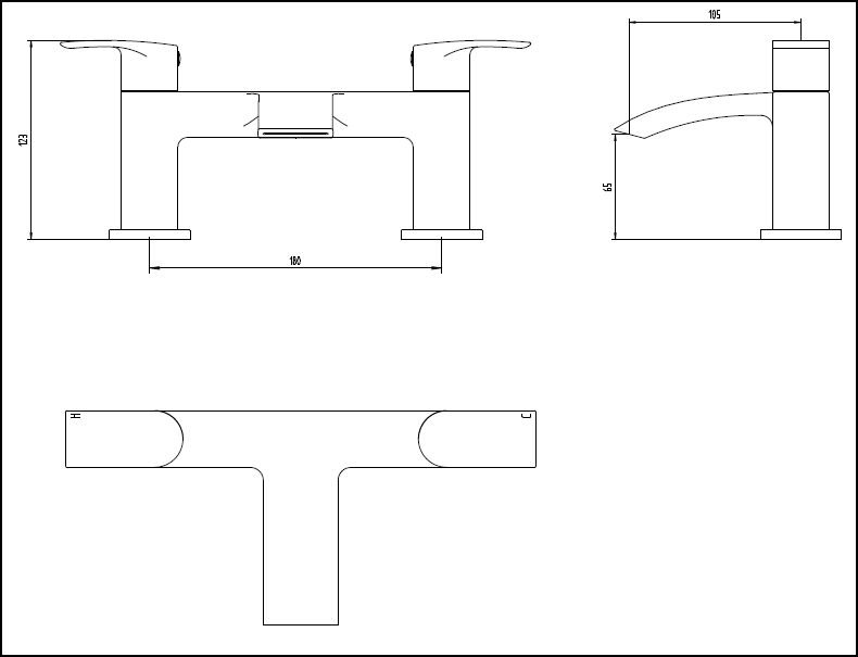 Coll Deck Bath Filler CP