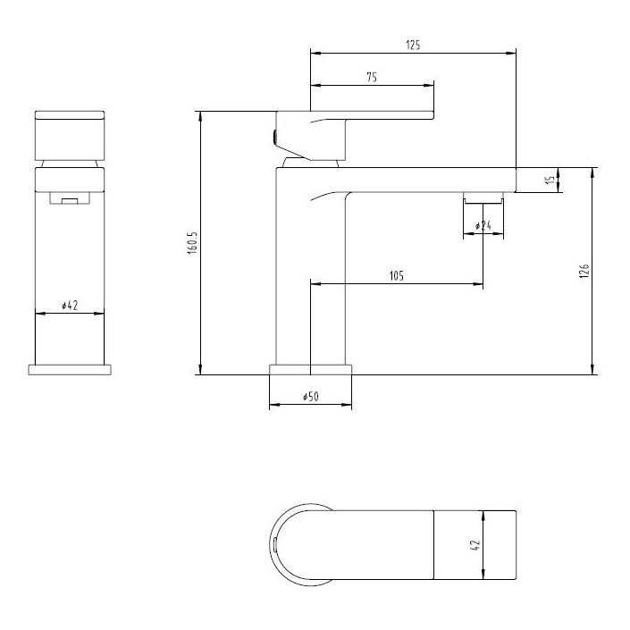 Bruar Basin Mixer and Click Waste