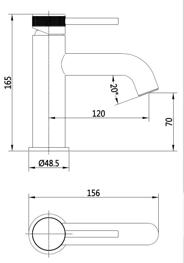Dundas Basin Mono and Click Waste Chrome