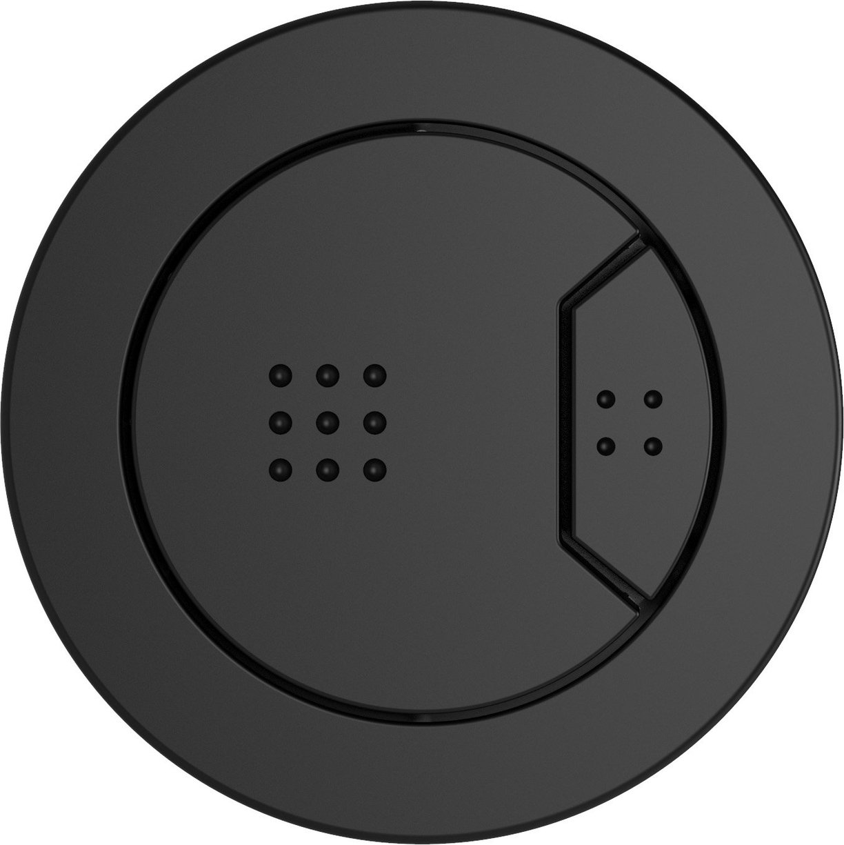 Wye Round Pneumatic Button - Matt Black