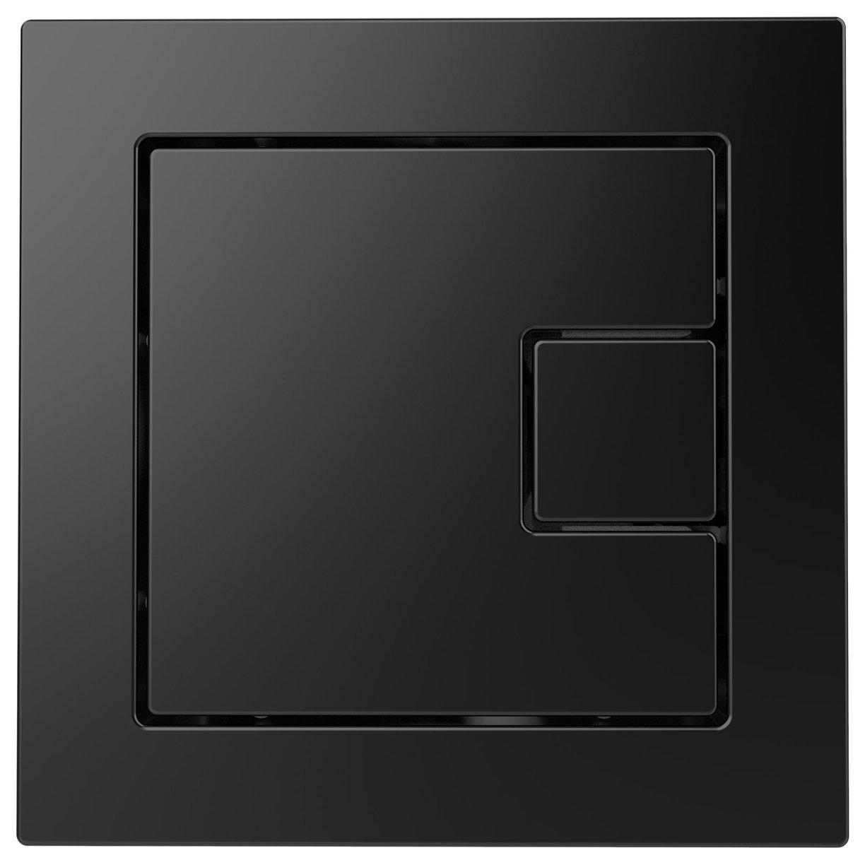 Wye Square Pneumatic Button - Matt Black