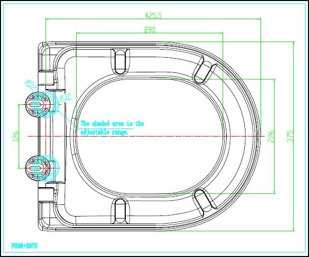 Lora Quick Release D Shape Seat Mtl Hinges