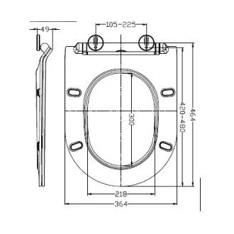 Aros D Shape Slim Seat and Cover