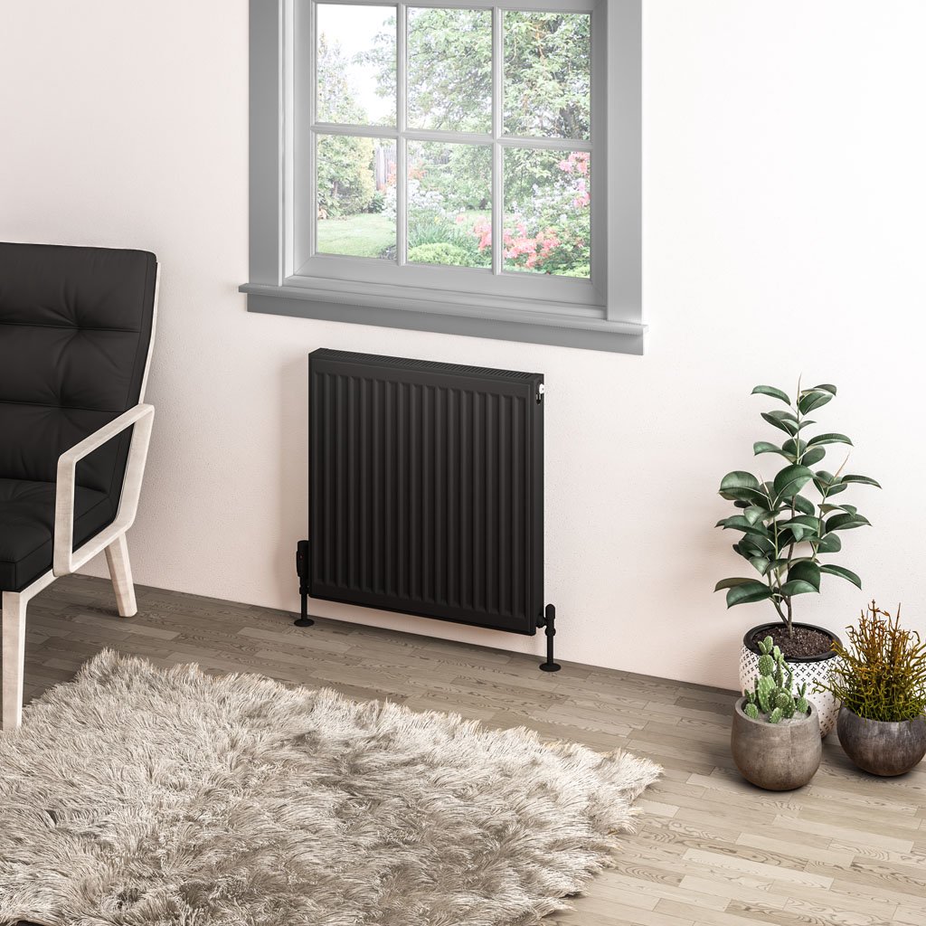 Type 11 Compact Panel Radiator 600 x 600 Matt Black