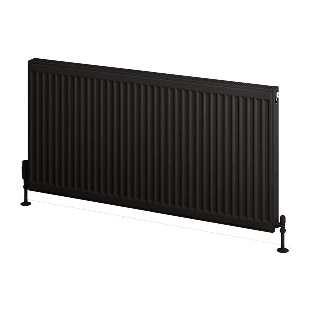 Type 11 Compact Panel Radiator 600 x 1200 Matt Black
