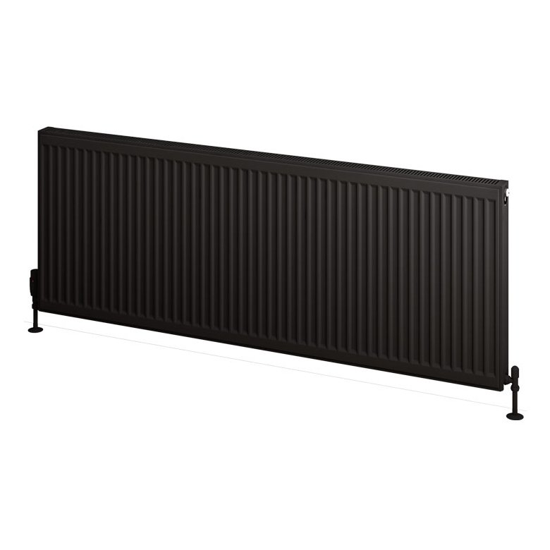Type 11 Compact Panel Radiator 600 x 1600 Matt Black