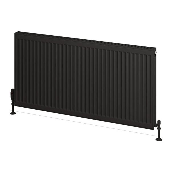Type 21 Compact Panel Radiator 600 x 1200 Matt Black