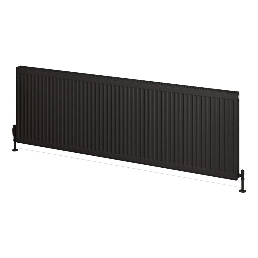 Type 21 Compact Panel Radiator 600 x 1800 Matt Black