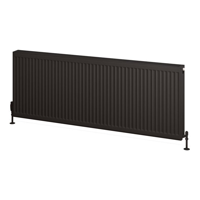 Type 22 Compact Panel Radiator 600 x 1600 Matt Black