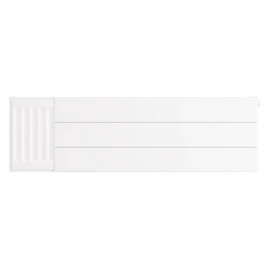 Flat Cover Plate with Lines 300 x 1000 Gloss White