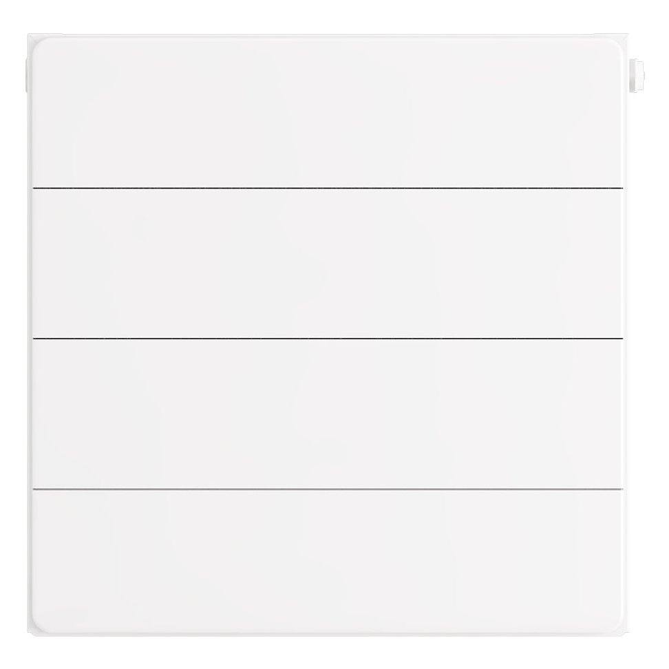 Flat Cover Plate with Lines 400 x 400 Gloss White