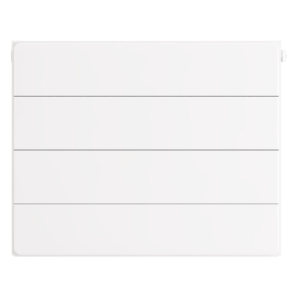 Flat Cover Plate with Lines 400 x 500 Gloss White