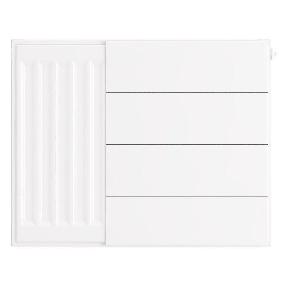 Flat Cover Plate with Lines 400 x 500 Gloss White