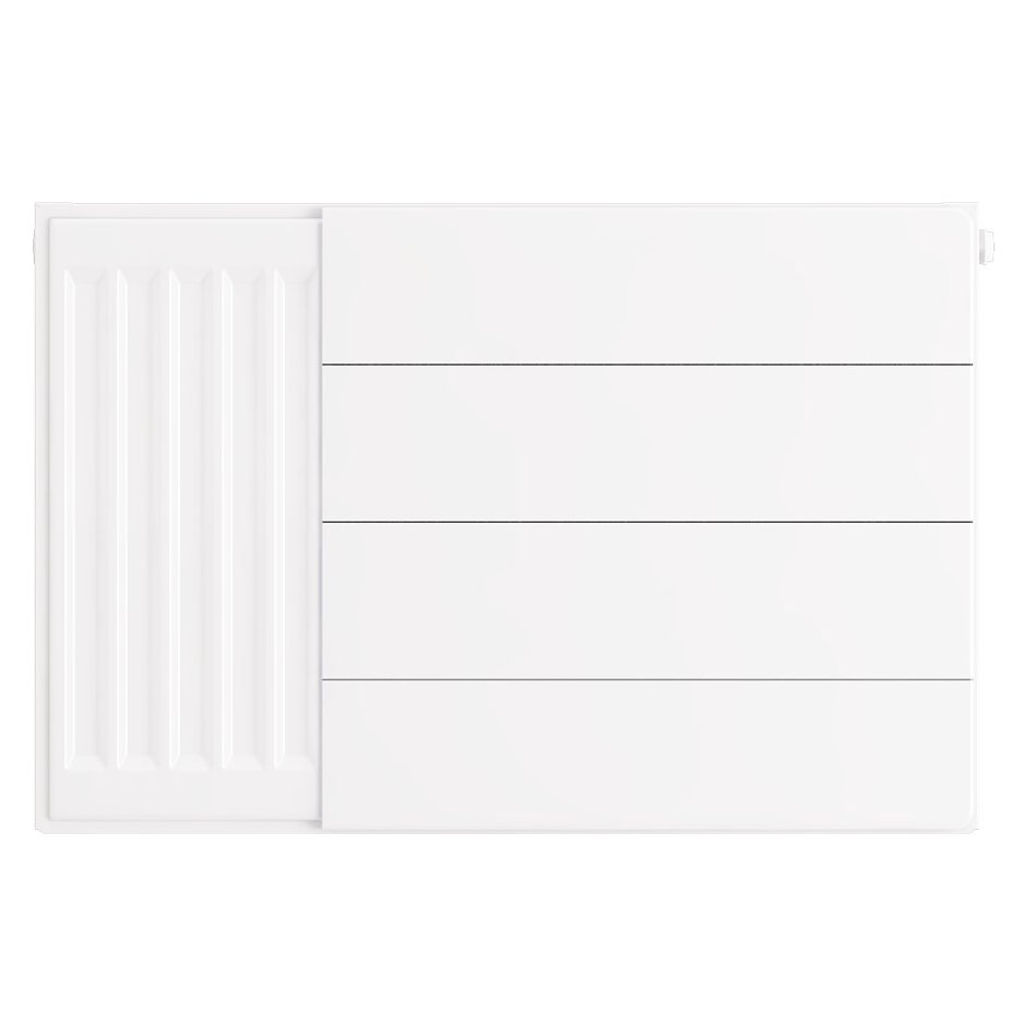 Flat Cover Plate with Lines 400 x 600 Gloss White