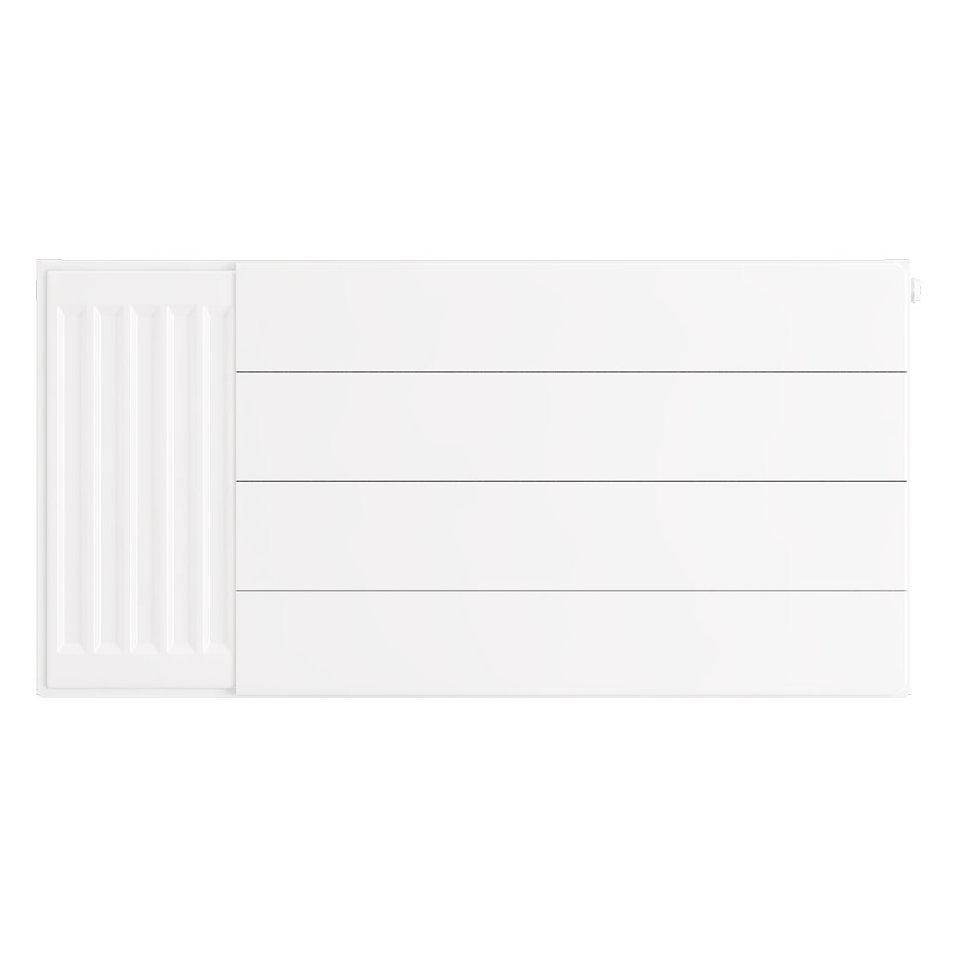 Flat Cover Plate with Lines 400 x 800 Gloss White