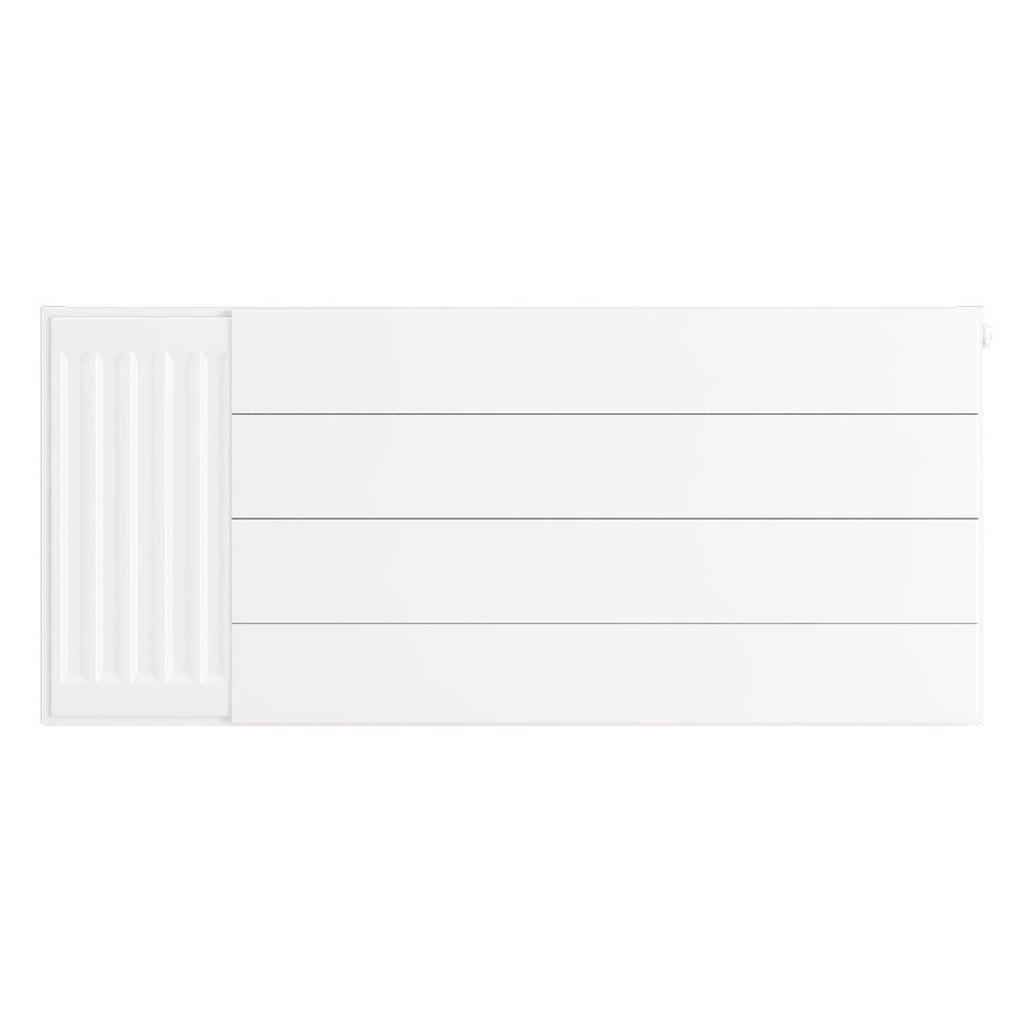 Flat Cover Plate with Lines 400 x 900 Gloss White