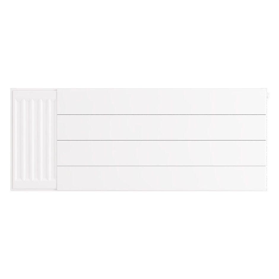 Flat Cover Plate with Lines 400 x 1000 Gloss White