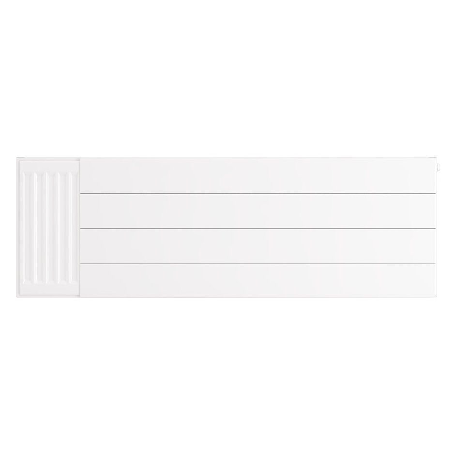 Flat Cover Plate with Lines 400 x 1200 Gloss White