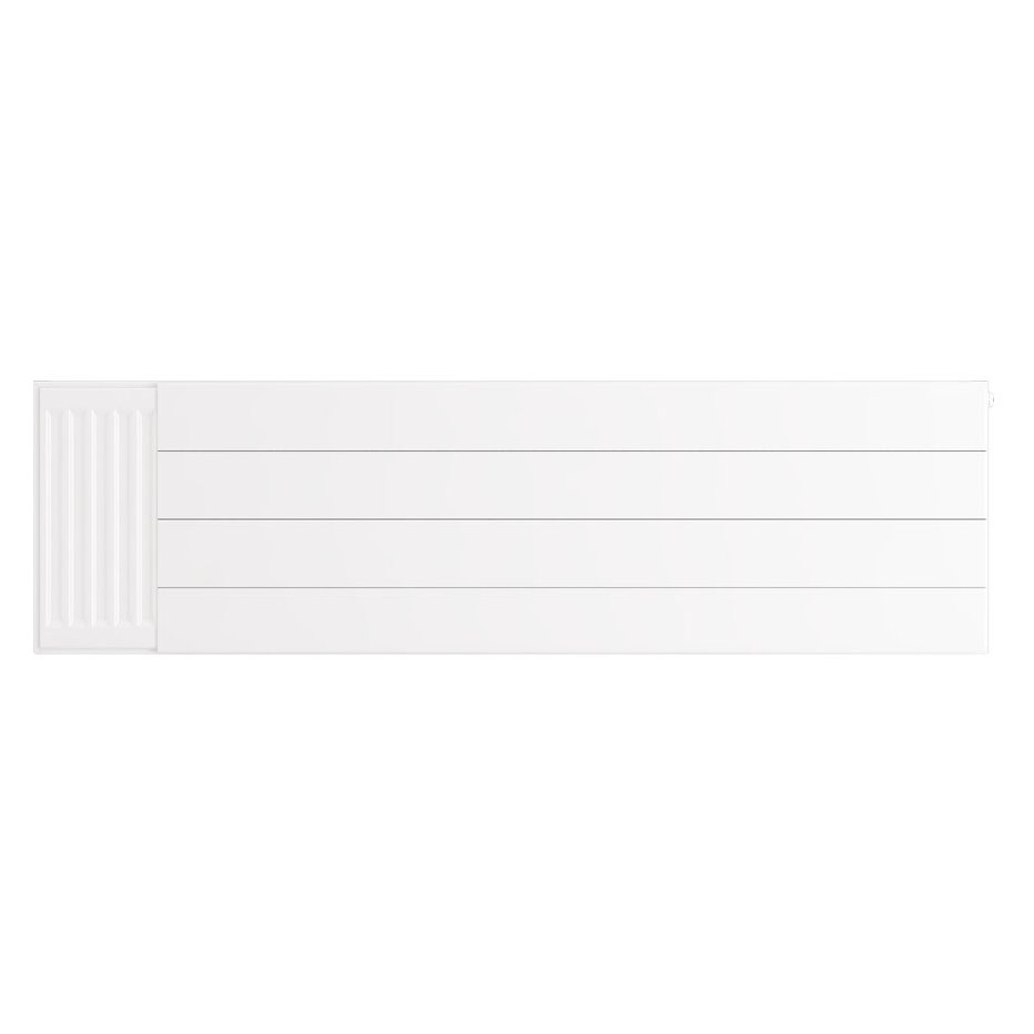 Flat Cover Plate with Lines 400 x 1400 Gloss White