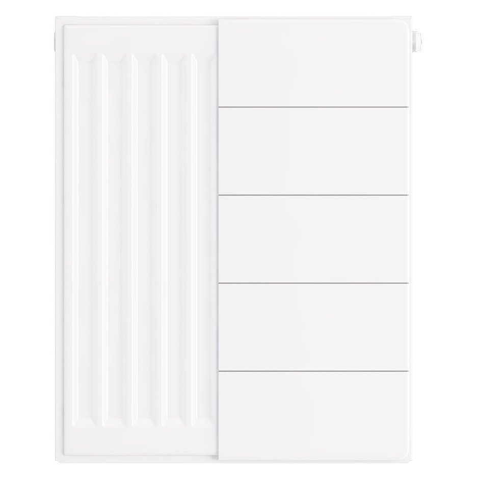 Flat Cover Plate with Lines 500 x 400 Gloss White