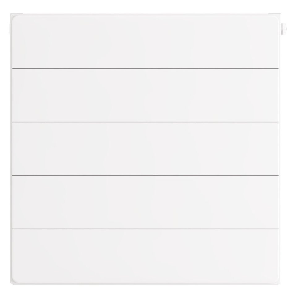 Flat Cover Plate with Lines 500 x 500 Gloss White