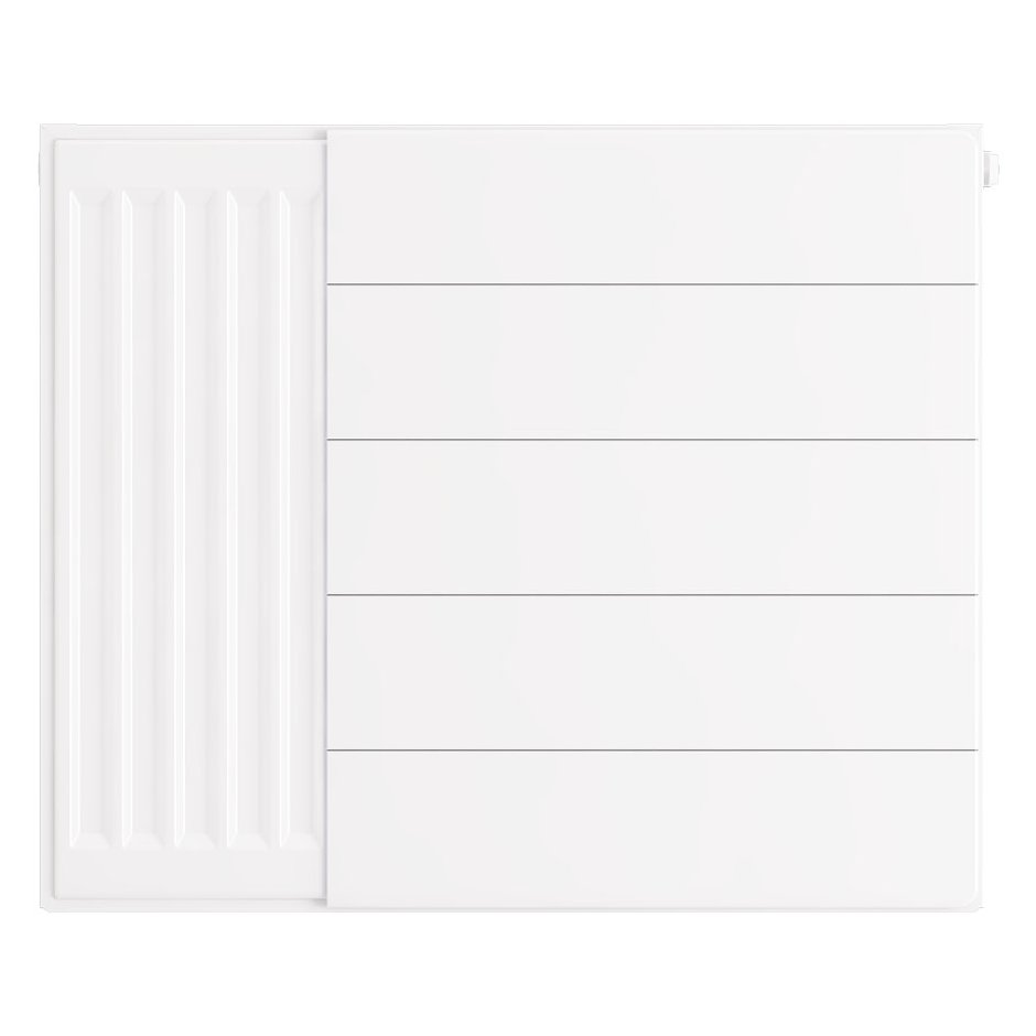 Flat Cover Plate with Lines 500 x 600 Gloss White