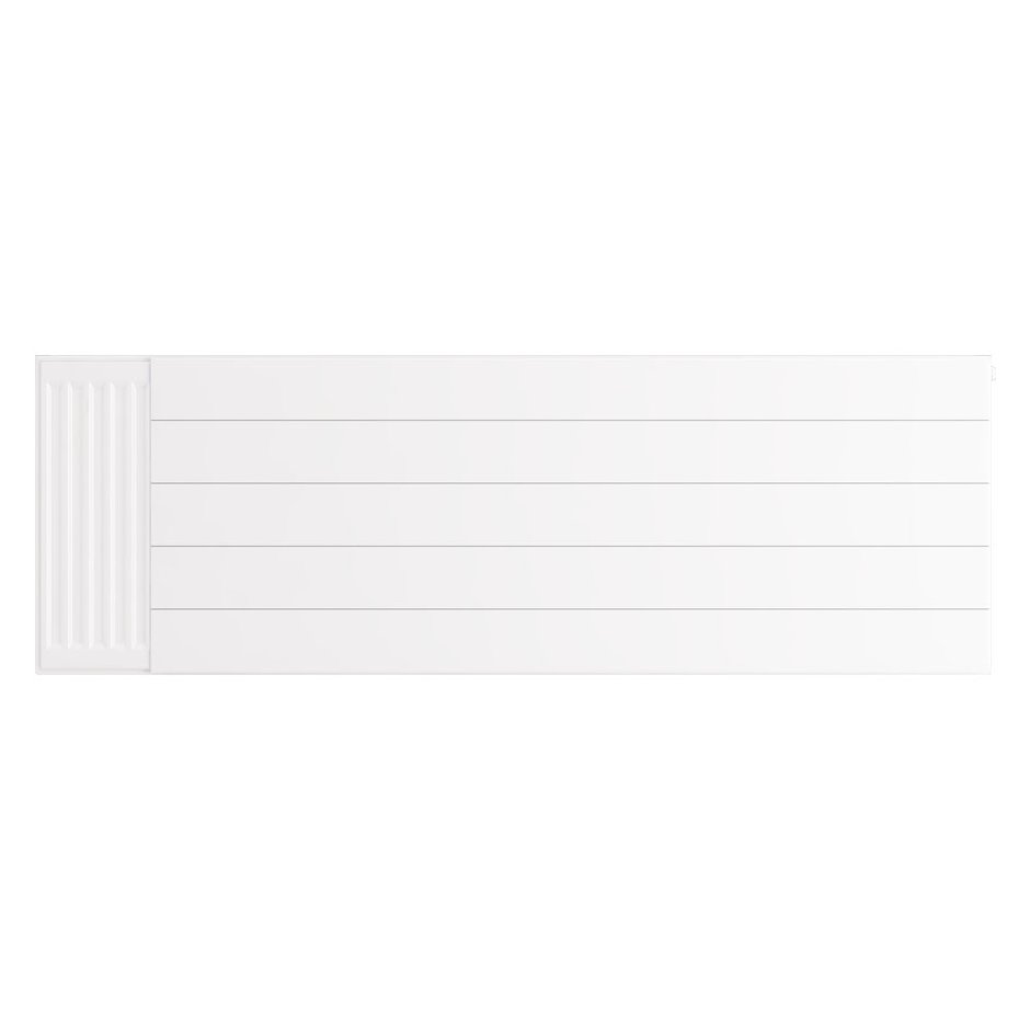 Flat Cover Plate with Lines 500 x 1500 Gloss White