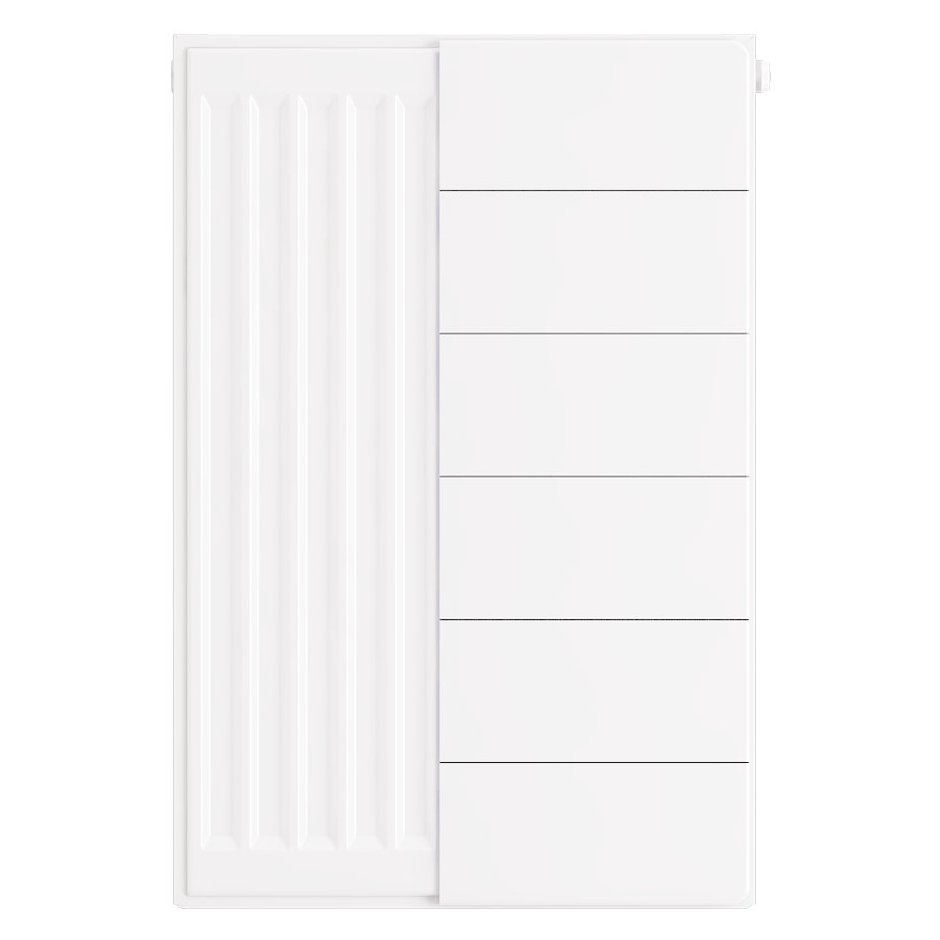 Flat Cover Plate with Lines 600 x 400 Gloss White