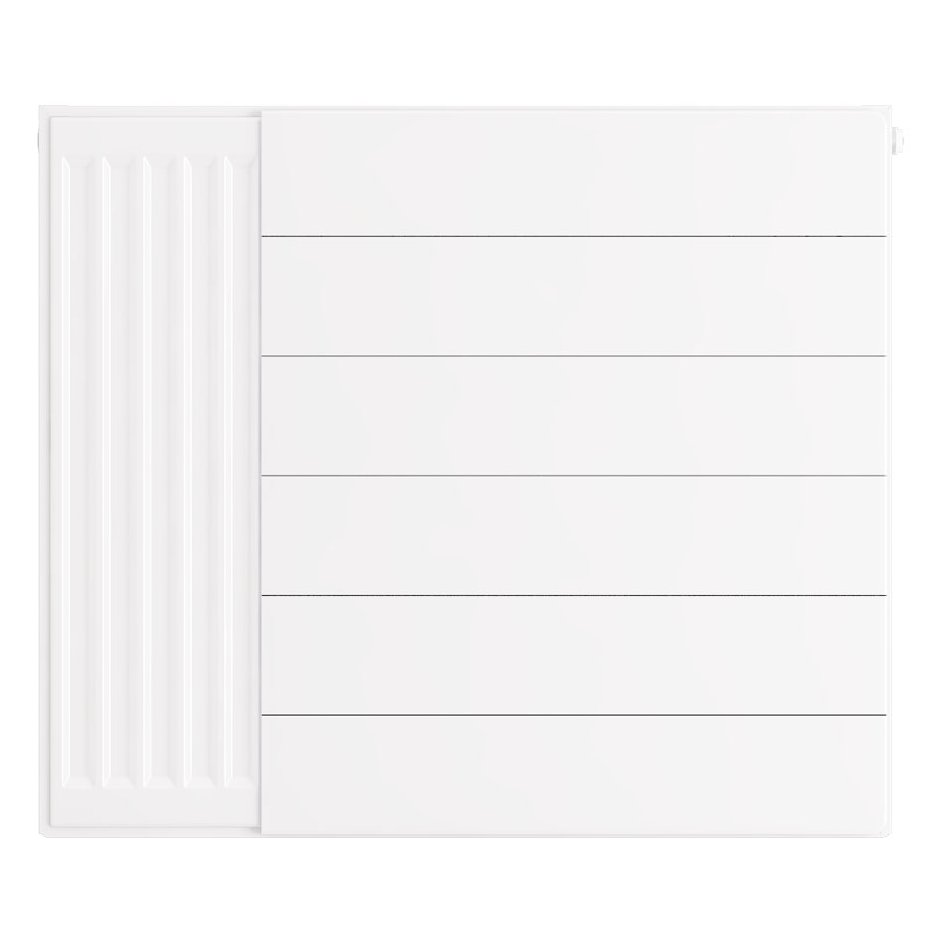 Flat Cover Plate with Lines 600 x 700 Gloss White