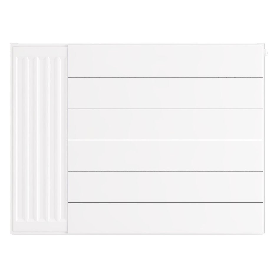 Flat Cover Plate with Lines 600 x 800 Gloss White