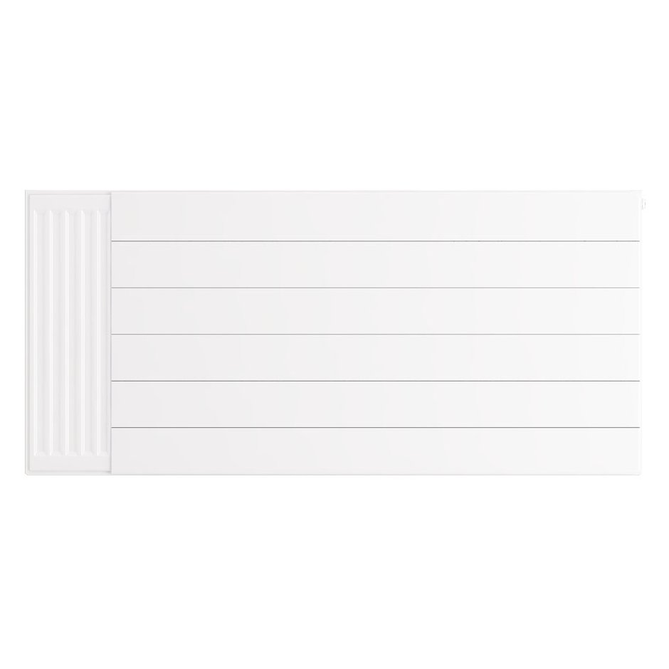 Flat Cover Plate with Lines 600 x 1300 Gloss White
