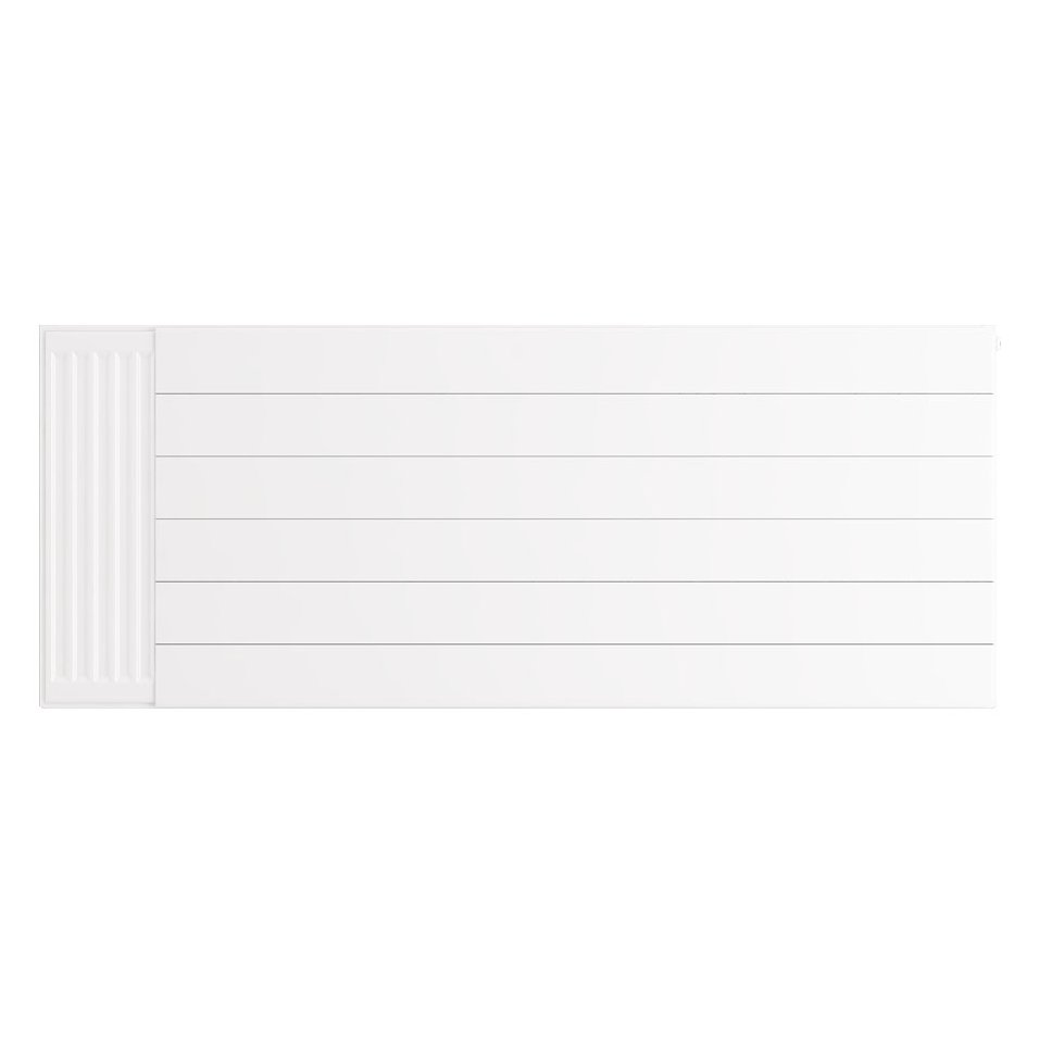 Flat Cover Plate with Lines 600 x 1500 Gloss White