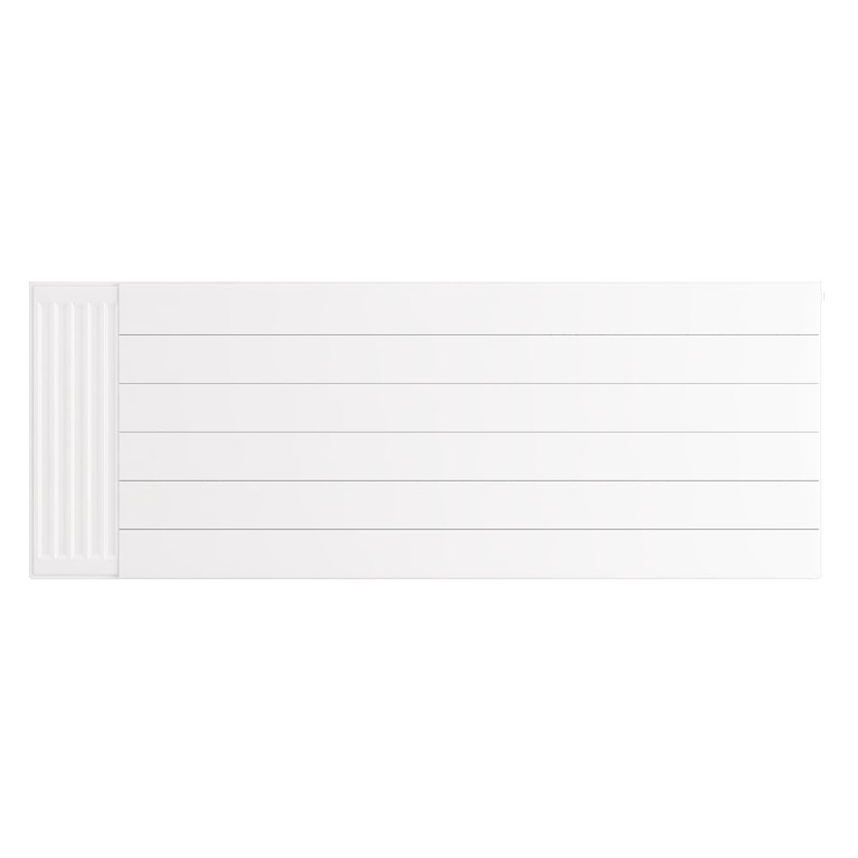 Flat Cover Plate with Lines 600 x 1600 Gloss White