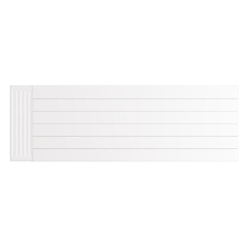 Flat Cover Plate with Lines 600 x 1800 Gloss White