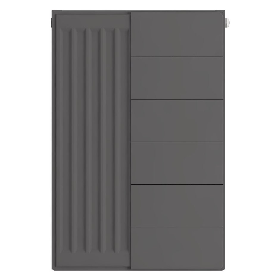 Flat Cover Plate with Lines 600 x 400 Matt Anthracite