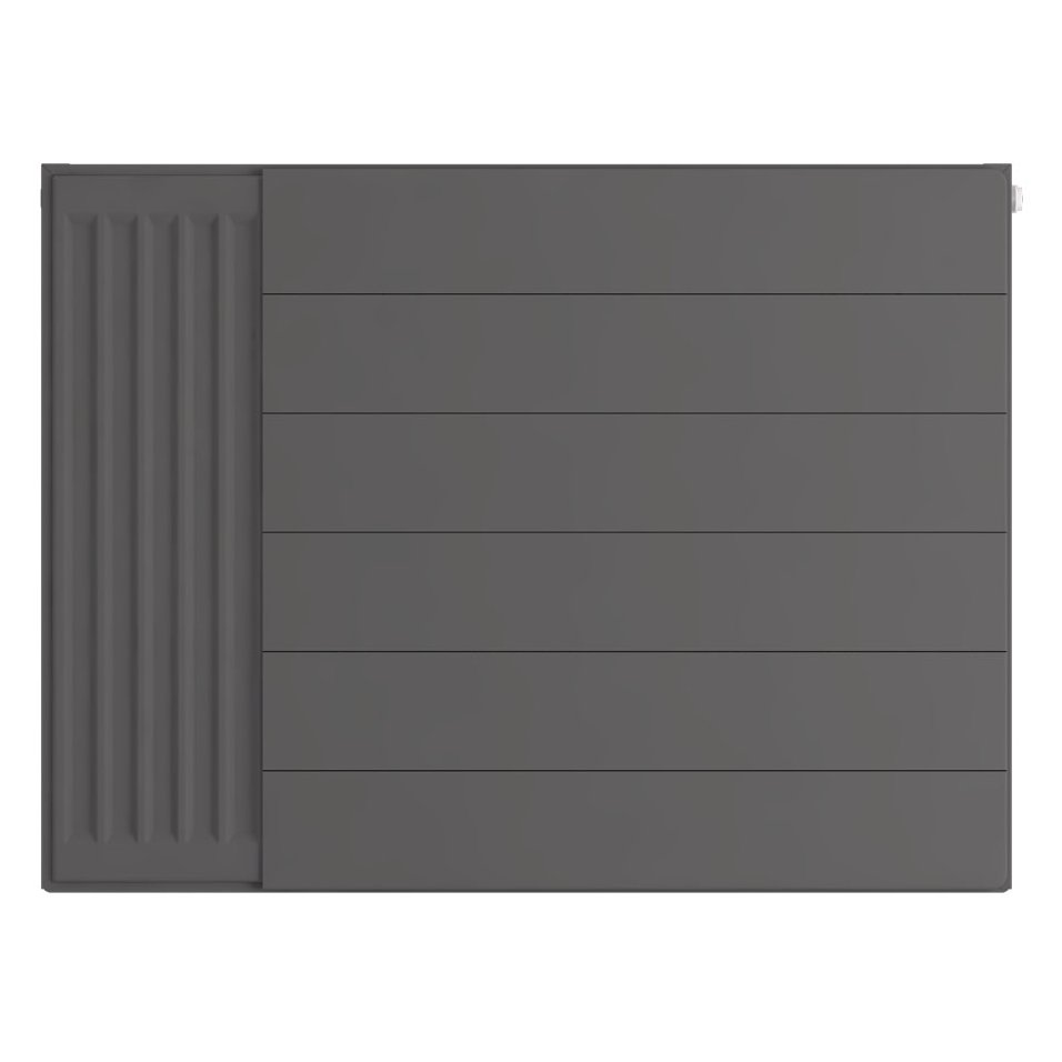 Flat Cover Plate with Lines 600 x 800 Matt Anthracite