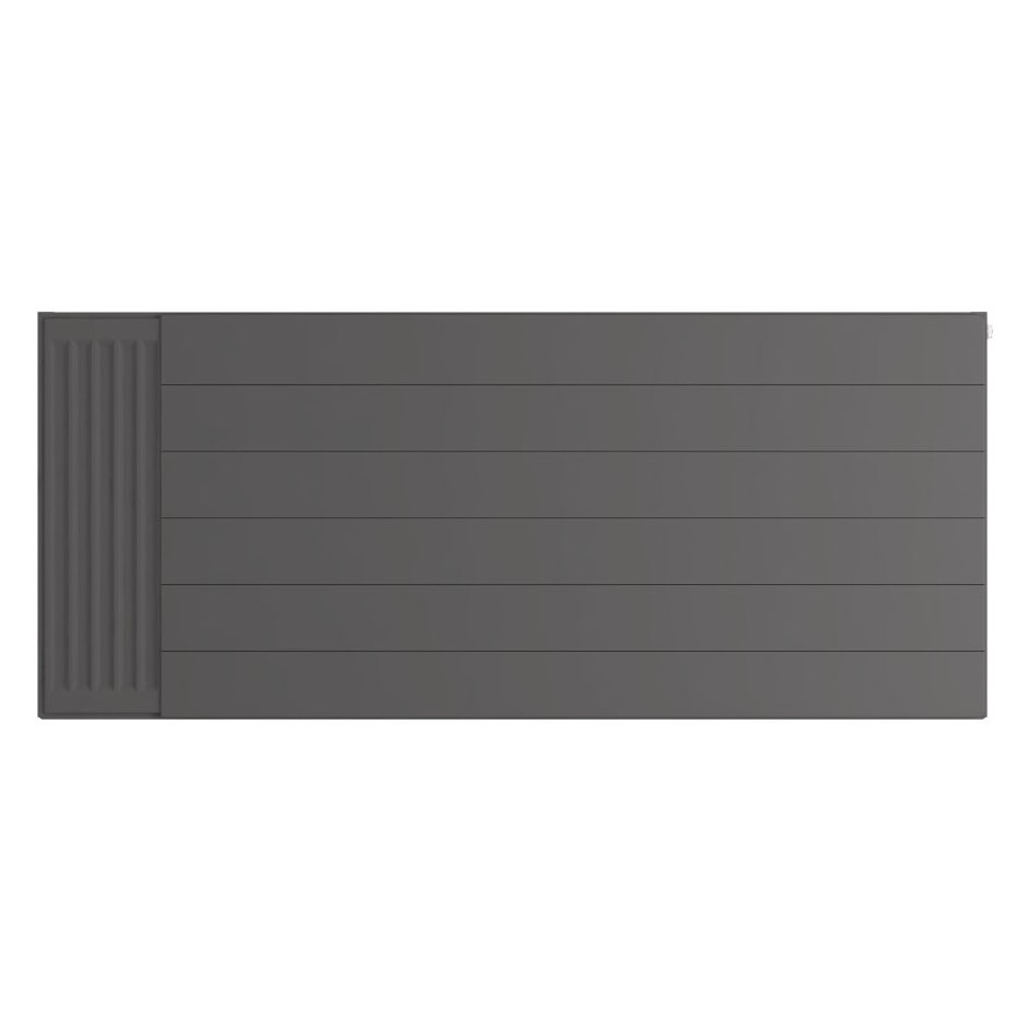 Flat Cover Plate with Lines 600 x 1400 Matt Anthracite
