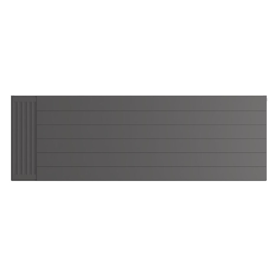 Flat Cover Plate with Lines 600 x 1800 Matt Anthracite