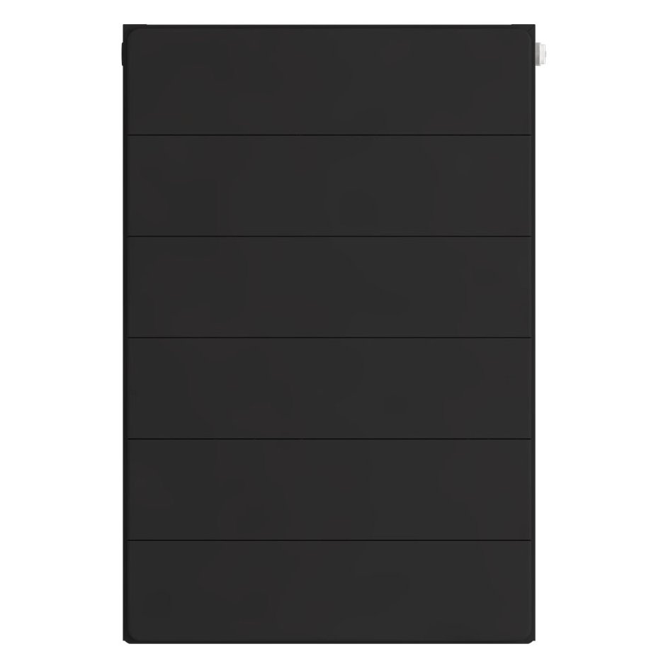 Flat Cover Plate with Lines 600 x 400 Matt Black
