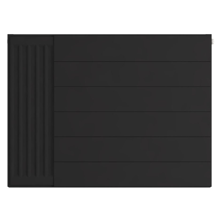 Flat Cover Plate with Lines 600 x 800 Matt Black