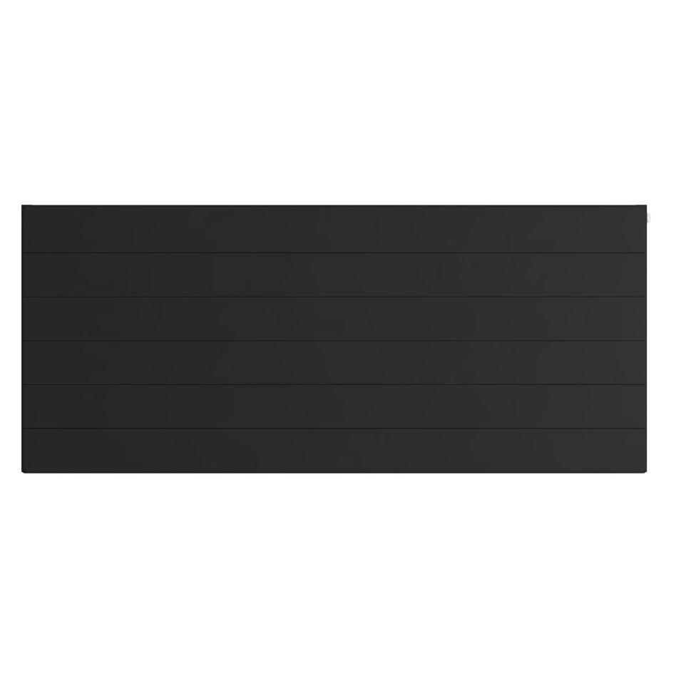 Flat Cover Plate with Lines 600 x 1400 Matt Black