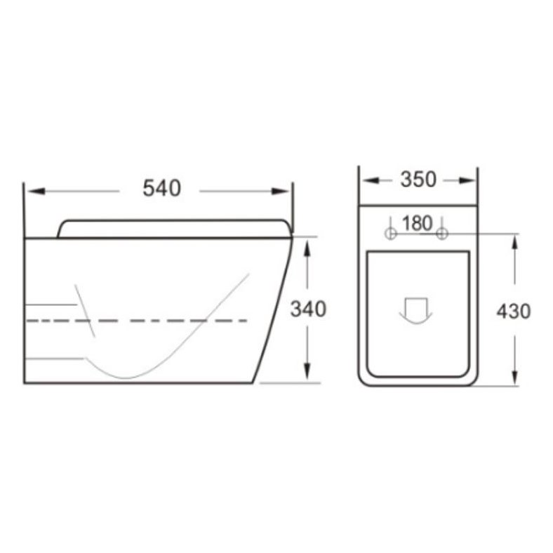 Fife Wall Hung Pan Only