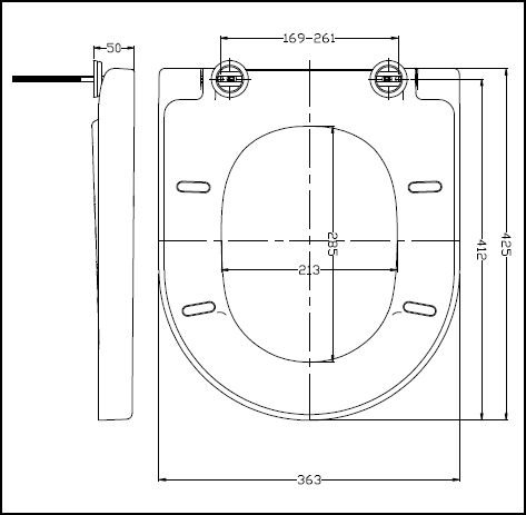 Elgin Thermoset Soft Close Seat Mtl Hinges Wrapover