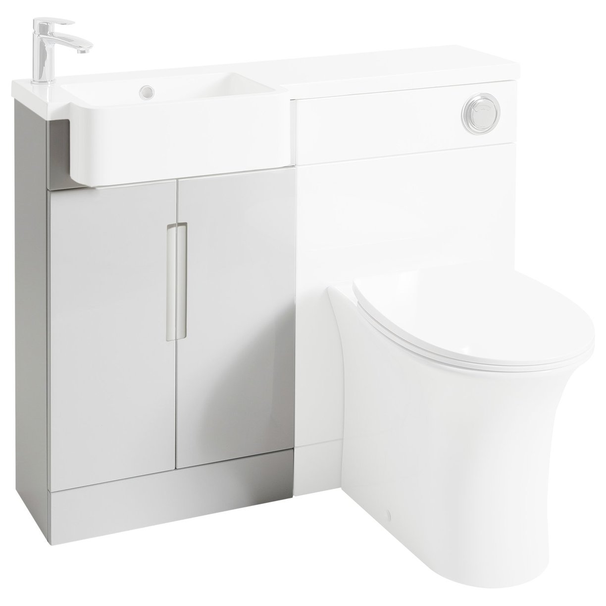 Lewis 500mm Basin Unit Handleless White