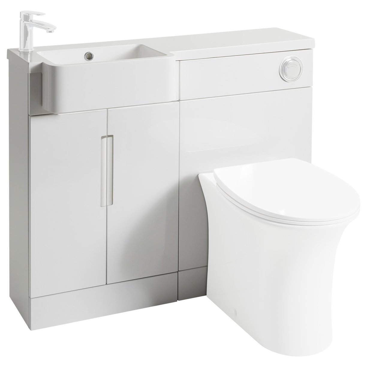 Lewis Slim 1000 Semi-Recessed Combination Unit (Left Hand Basin Option)